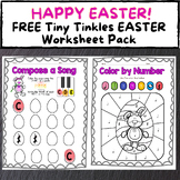 FREE MUSIC themed Easter Worksheets! 2pages