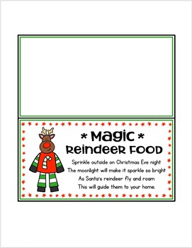 FREE Magic Reindeer Food Poem Bag Toppers for Christmas by Mrs Jenny's ...