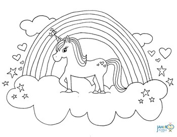Free Magical Unicorn Coloring Sheet By Jamaroo Kids Tpt
