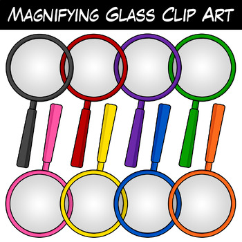 looking through magnifying glass clipart