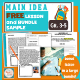 FREE Main Idea & Supporting Details LESSON, Activity, Work
