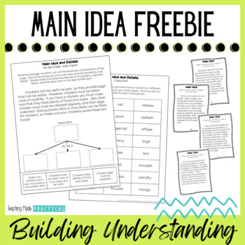 Main Idea Freebie! by Kalena Baker - Teaching Made ...