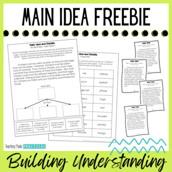 Preview of Free Main Idea and Supporting Details Activities, Worksheets: Key Details