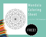 FREE Mandala Coloring Sheet Printable (active meditation and mindfulness)