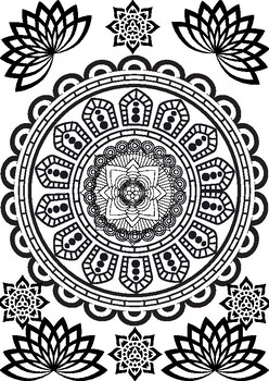 Mandalas Adult Coloring Book: Includes Coordinate Circular Grids:  Stress-Relieving Mandala Coloring book