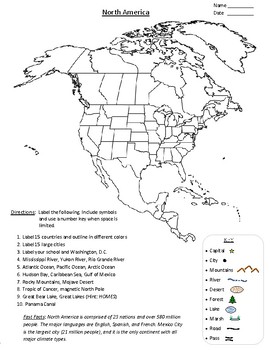 FREE - Map Skills | North America (Gr. 3-7) by The Harstad Collection