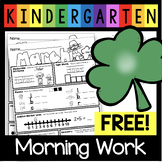 FREE March Morning Work for Kindergarten - Math Phonics St