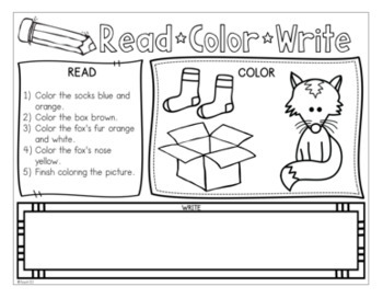 Read Color Reading Comprehension by Teach123-Michelle | TpT