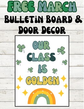 Preview of FREE March | St. Patrick's Day | Bulletin Board & Door Decoration