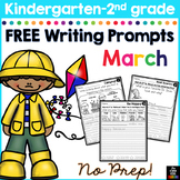FREE March Writing Prompts for Kindergarten to Second Grade