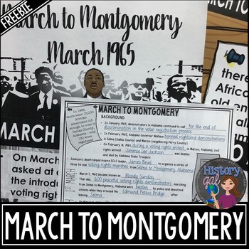 Preview of FREE March to Montgomery PowerPoint and Guided Notes