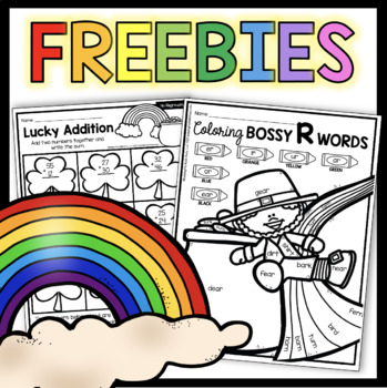 Preview of FREE March worksheets for First grade - Phonics Math Reading St. Patricks Day