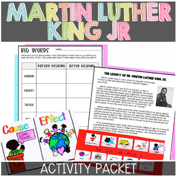 Preview of Dr. Martin Luther King, Jr. Reading | Cause and Effect | Activities