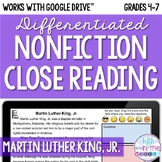 FREE Martin Luther King, Jr. Close Reading Passages and Qu