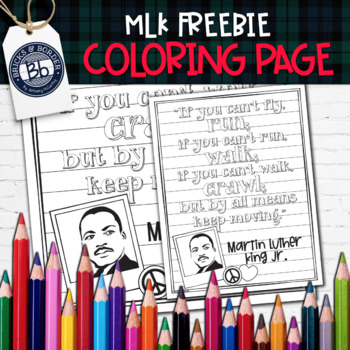 Preview of Martin Luther King Jr Growth Mindset Coloring Page FREEBIE