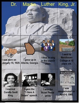 Preview of FREE Martin Luther King, Jr. Puzzle Facts Activity for Special Education