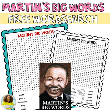 Preview of FREE Martin Luther King Jr. Word Search | Martin's Big Words