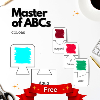 Preview of FREE Master of ABCs - Colors- Matching puzzle,Symmetry puzzle,Preschool Activity