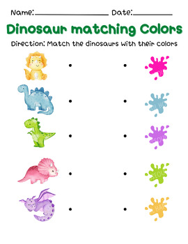 FREE Matching Color Worksheet by Happyseoul Creator HomeSchool | TPT