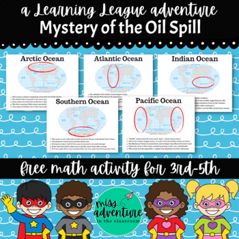 Preview of FREE Math Adventure- The Mystery of the Oil Spill