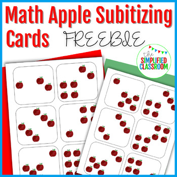 Preview of FREE Math Apple Subitizing Cards