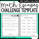 FREE Math Escapes Challenge Template