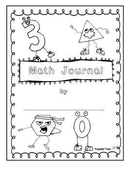 FREE Math Journal Covers by Teacher Tam Teachers Pay