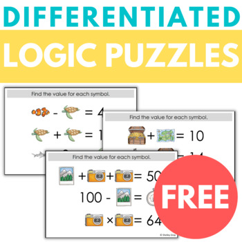 Preview of FREE Math Logic Puzzles for Problem-Solving and Critical Thinking