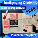 FREE Math Manipulatives | Multiplying Decimals Using Area 