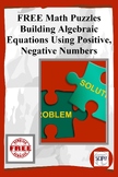 FREE Math Puzzles Building Algebraic Equations Using Posit