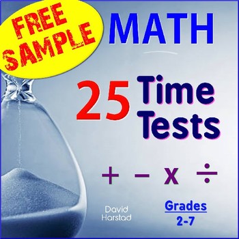 Preview of FREE - Math Facts Fluency Timed Tests