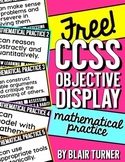 FREE Mathematical Practice Objective Display