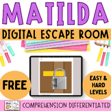 FREE Matilda Novel Study Digital Escape Room- Comprehensio