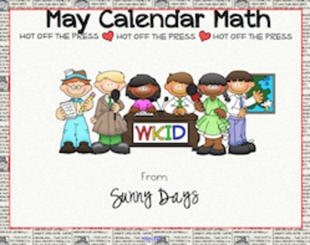 Preview of FREE May Smartboard Calendar Math