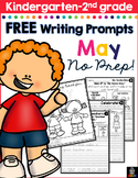 FREE May Writing Prompts for Kindergarten to Second Grade