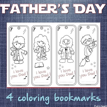 free fathers day coloring bookmarks for wizards and