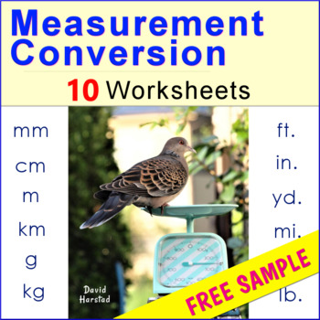 Preview of FREE - Measurement Conversion Worksheet (5.MD.A.1)