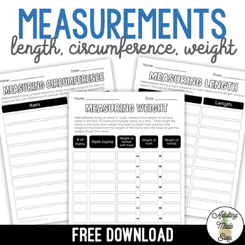 Preview of FREE Measurement Worksheets