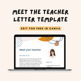Meet the Teacher Letter Canva Template