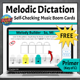 FREE Melodic Dictation Music Game Key of C | Boom Cards Pr