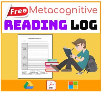 Preview of FREE Metacognitive Reading Log or Journal (in digital & print)