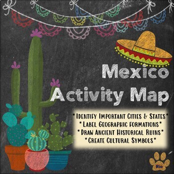 Preview of FREE Mexico Activity Map (ALL Spanish Levels)