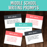 FREE Middle School Creative Writing Prompts Task Cards | 6