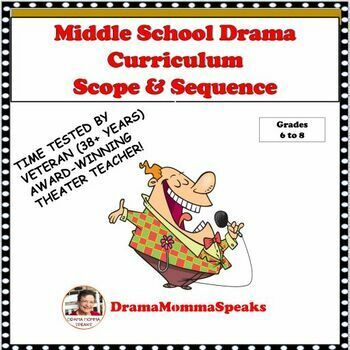Preview of FREE Middle School Theater Course Scope and Sequence Vol One Back to School