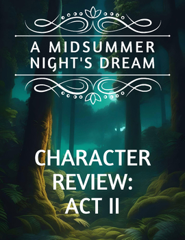 Preview of A MIDSUMMER NIGHT'S DREAM // Act 2 Character Review // FREE DOWNLOAD