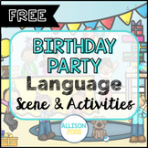 FREE Mini Birthday Party Picture Scene for Speech Therapy 