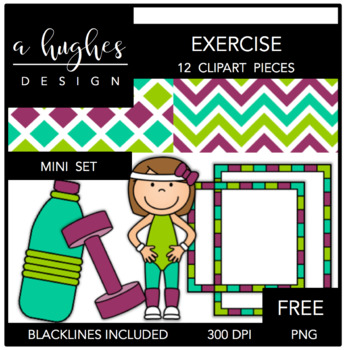 Preview of FREE Mini Exercise Clipart Set