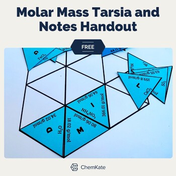 Preview of Free: Molar Mass Tarsia Puzzle Activity and Cornell Notes | print and digital