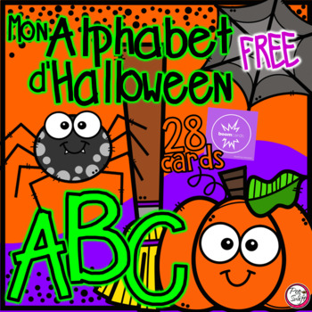 Preview of FREE FRENCH BOOM CARDS • Mon Alphabet d'Halloween