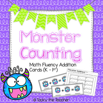 Preview of FREE Monster Addition Cards for Math Facts 0-10